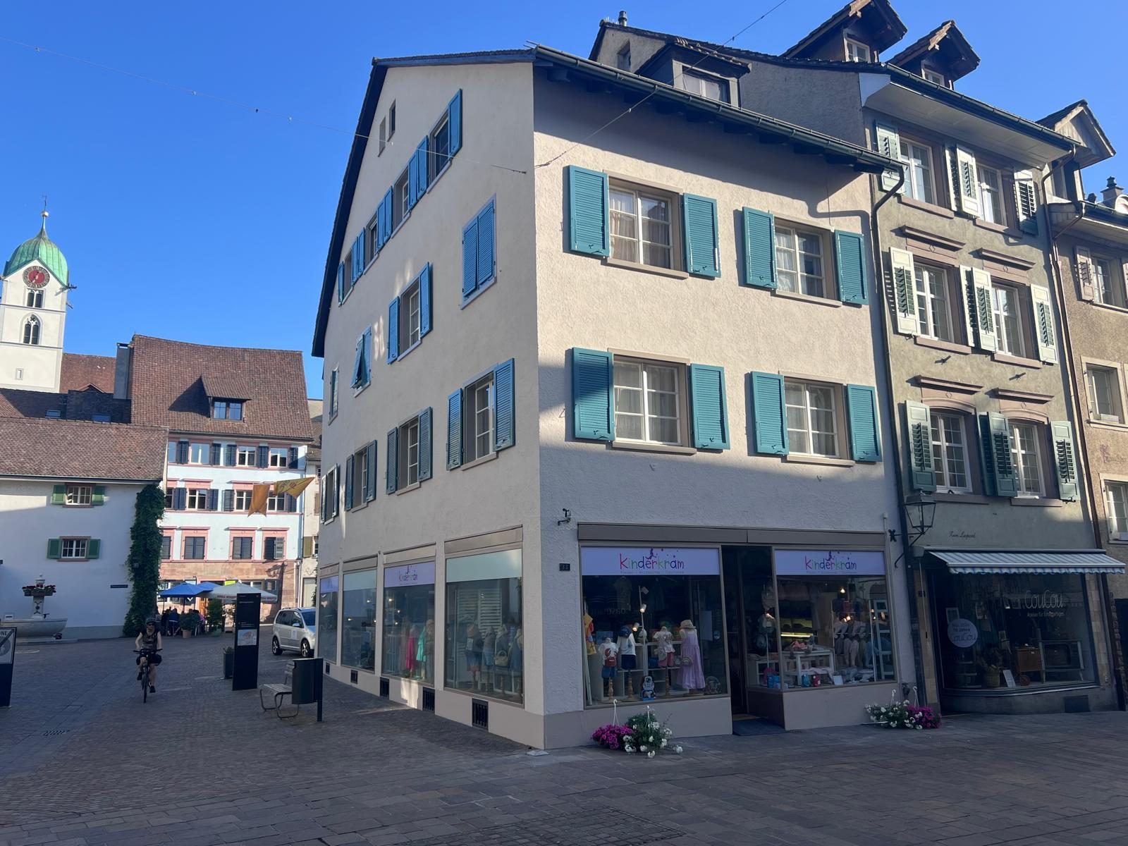 Frisch saniertes Altstadtgebäude an der Marktgasse in Rheinfelden